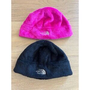 North Face Beanie Hat Bundle Kids Medium Pink Black skukids